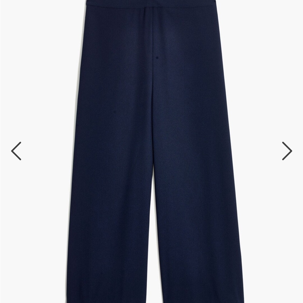 madewell pull on pants tall small navy cropped pants